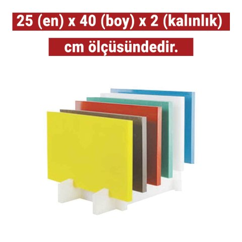 Yelkar Plastik Polietilen Doğrama Levhası 40x25x2 Cm (Yeşil)