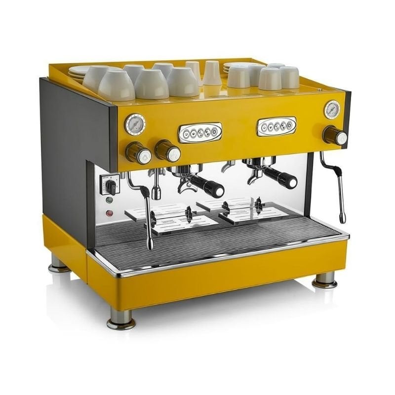 Brawi Tall Cup EL  Tam Otomatik Espresso Kahve Makinesi, Sarı, 2 Gruplu