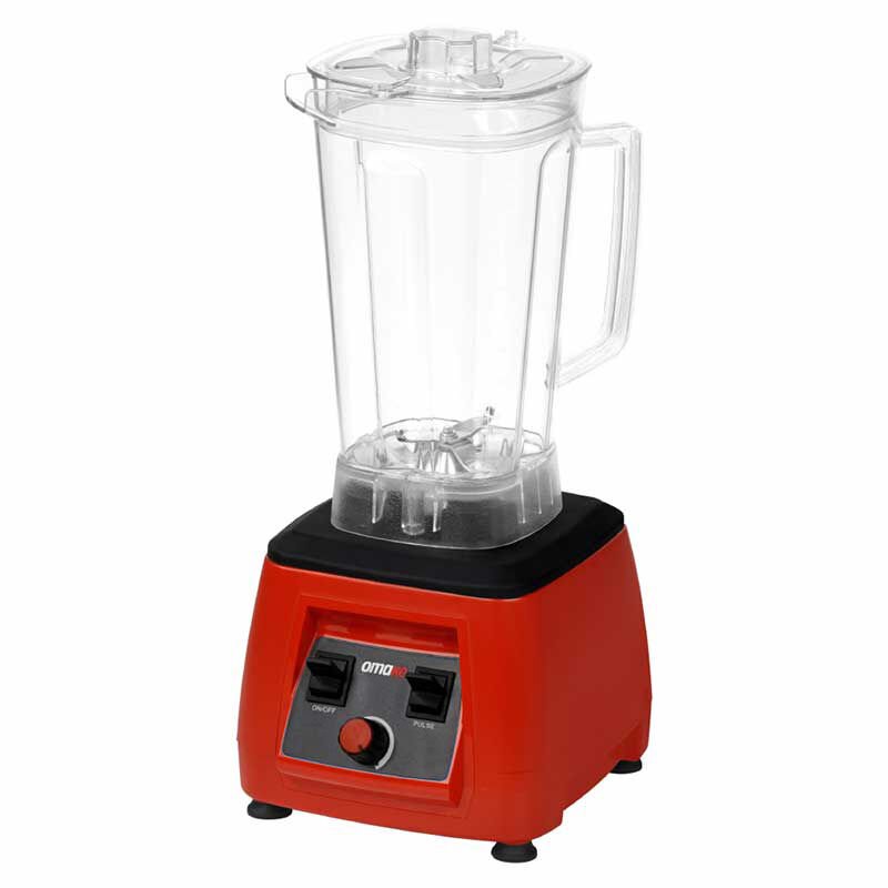 Omake Bar Blender Manuel, Kırmızı, Şeffaf Hazne, 3 Lt