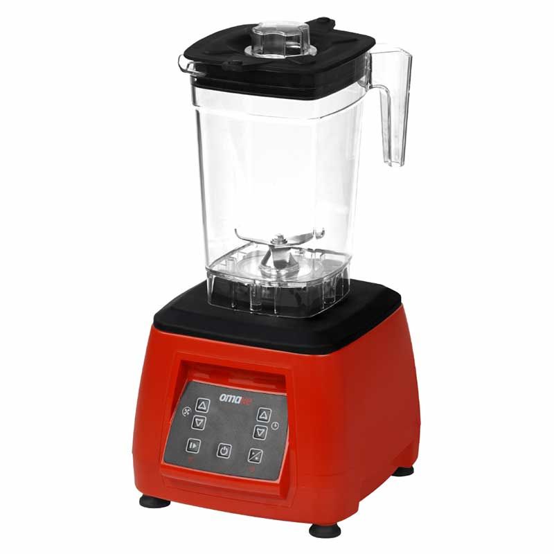 Omake Bar Blender Dijital, Kırmızı, Şeffaf Hazne, 2 Lt