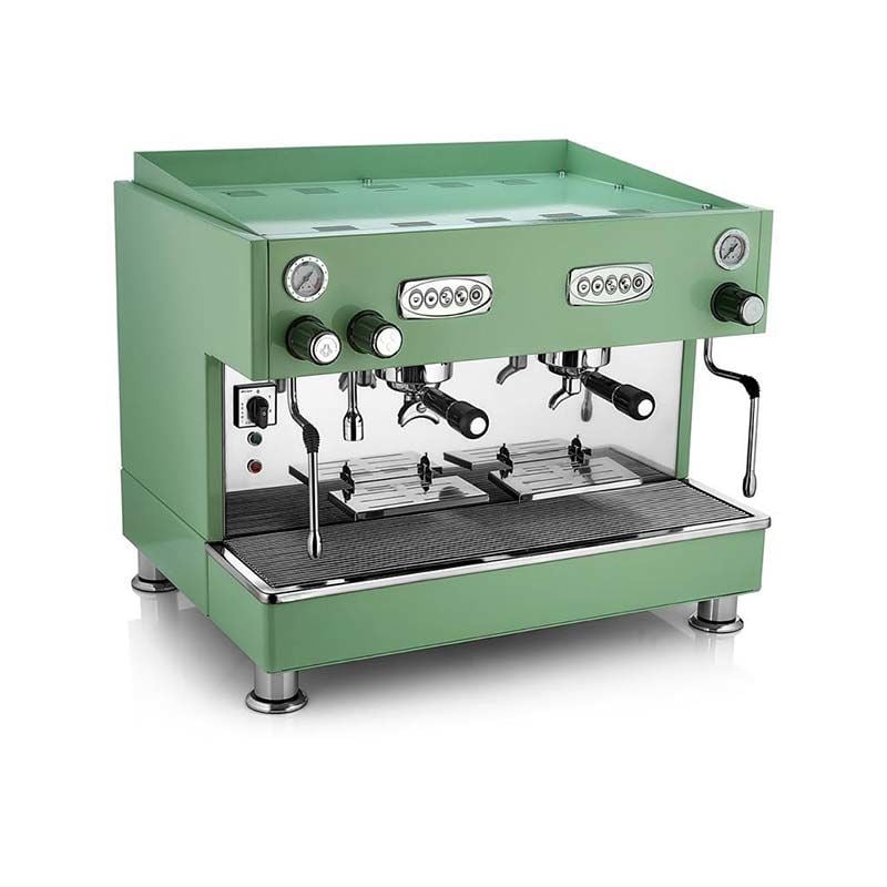 Brawi Tall Cup EL Tam Otomatik Espresso Kahve Makinesi Yeşil, 2 Grup
