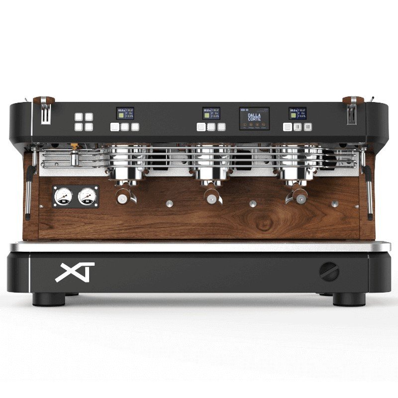 Dalla Corte XT Pro / Barista 3 Gruplu, Siyah ve Ceviz Espresso Kahve Makinesi