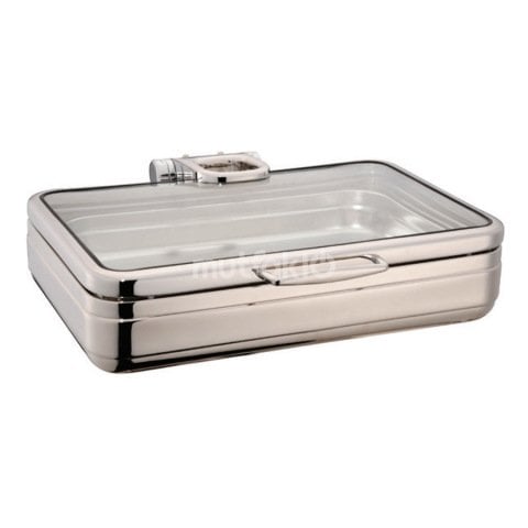 Lux Chafing Dish Hidrolik Cam Kapak Kare 1/2 GN