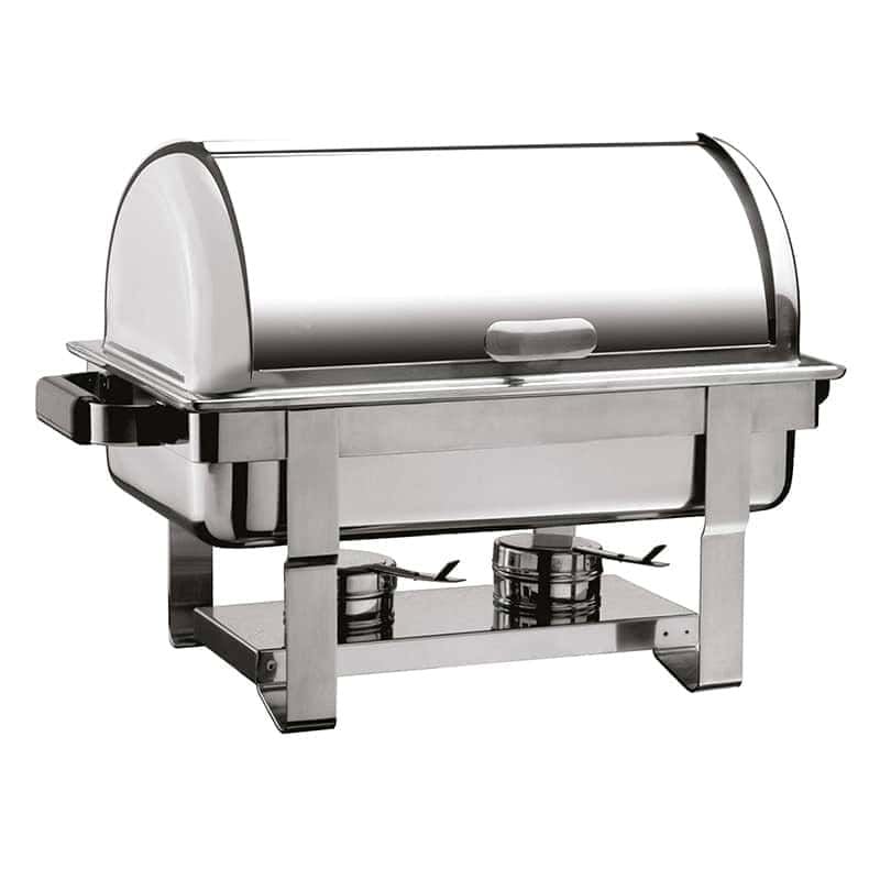 Öztiryakiler Chafing Dish, Yekpare Rolltop Kapak, İçiçe Geçen Ayaklı, Isıtıcısız