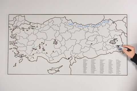 Panda Türkiye Haritası Kağıt Tahta 110x56cm Pan773