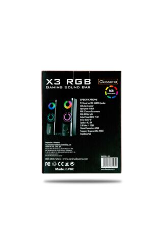 X3 Gamıng Soundbar , Rgb Hoparlör Siyah