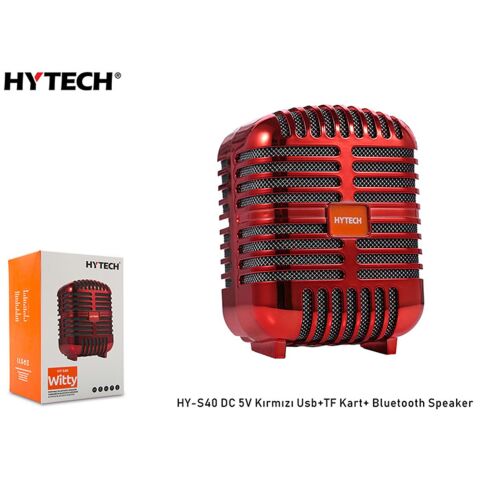 Hytech Hy-S40 DC 5V Kırmızı USB+TF Kart Bluetooth Speaker