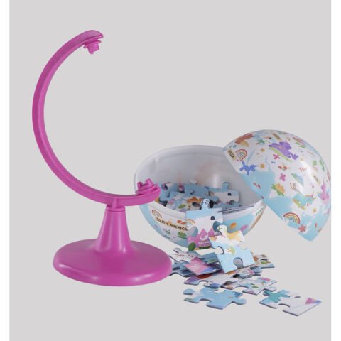 Gürbüz Unicorn Adventure Globe 15 Cm Küre+ Puzzle 54 Parça 48155