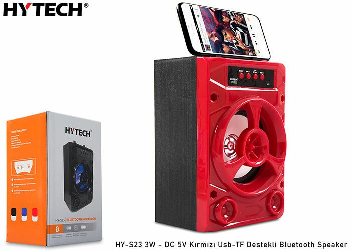 Hytech HY-S23 Kırmızı 3W - DC 5V Bluetooth Speaker