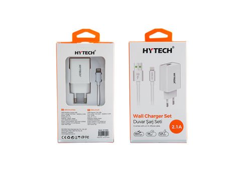 Hytech HY-XE22 2.1A Lightning Kablolu Beyaz Ev Şarj Adaptörü