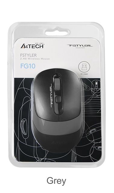 A4 Tech Fg10 2000 Dpı Nano Kablosuz Optik Mouse Gri