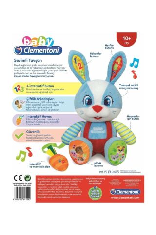 Baby Clementoni Eğitici Sevimli Tavşan