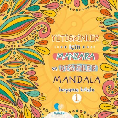 Mor Elma - Yetişkinler İçin Manzara ve Desenler Mandala Boyama Kitabı-1