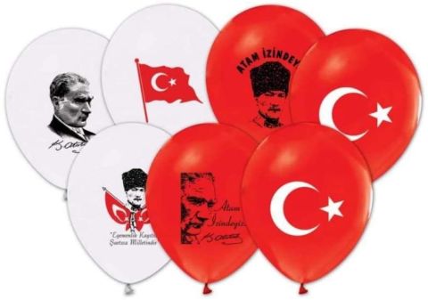 Balonevi Atatürk Baskılı Balon 100'lü