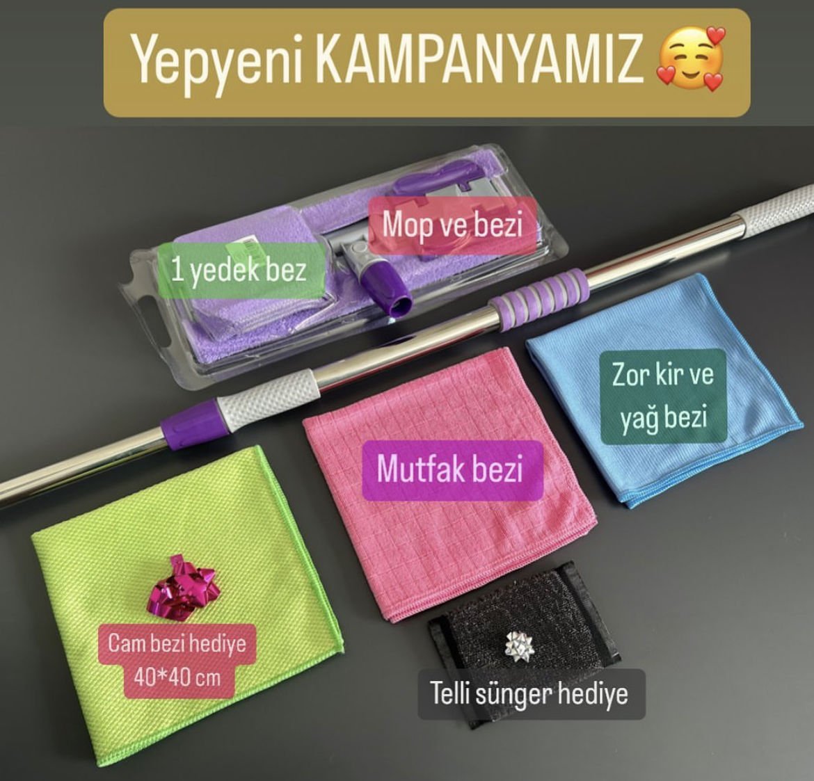 YENİ MOP VE TEMİZLİK BEZLERİ KAMPANYASI ( 370)