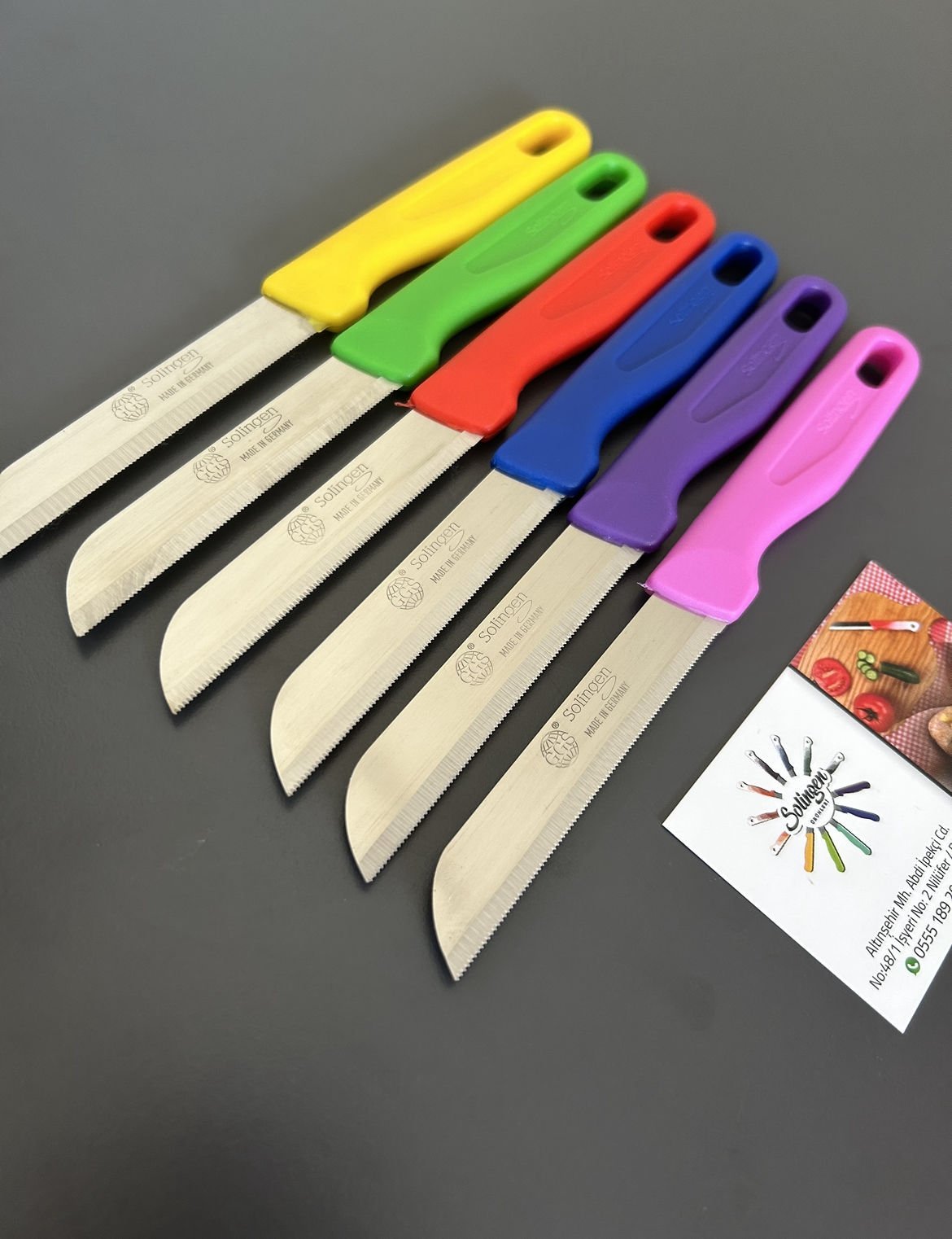 Solingen MAT DELİKLİ TIRTIKLI meyve sebze bıçağı 12 adet