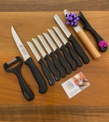 Solingen siyah mutfak bıçak set ( 640)