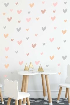 Pastel Kalpler (Pastel Gökkuşağı Setle Uyumlu) Çocuk Odası Duvar Sticker Seti