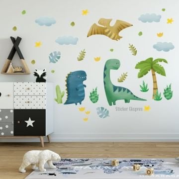 Sevimli Dinozorlar Sticker Set