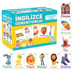 İngilizce Öğreniyorum Eğitici Resimli Kartlar(160 Kart)