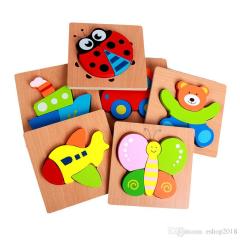 3D Mini Puzzle Set Kalın Parçalı 15*15 cm (4 Adet )