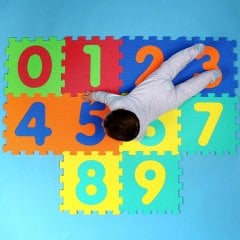 10 Parça Sayılar Puzzle Oyun Matı Yer Karosu