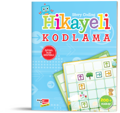 Hikayeli Kodlama Stickerlı - Dikkat Atölyesi Yayınları Kodlama Kitabı