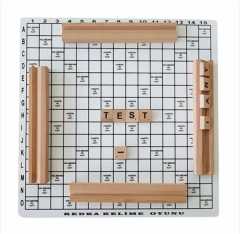 Kelime Bulma / Oluşturma  Oyunu Ahşap Scrabble
