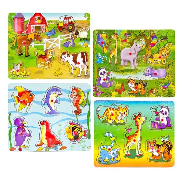 Ahşap Bultak Puzzle 22x29 Tutmalı Bultak Dörtlü Set