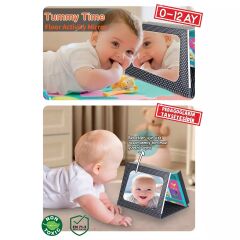 Diytoy Pedagog Onaylı Bebek Aynalı Bebek Zeka Kartları, Karin Ustu Aktivite Oyuncağı, Tummy Time 0-12 Ay