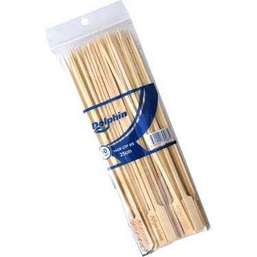 Bambu Yassı Çöp Şiş 25 Cm 50 Adet 10 Paket