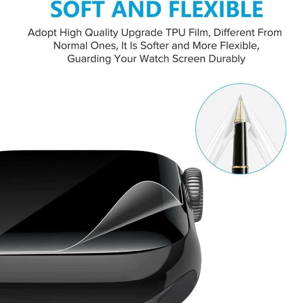 Apple Watch 9 41mm Mat Ekran Koruyucu TPU Film 2 Adet