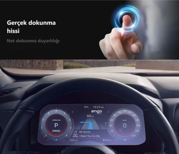 Nissan Qashqai 12.3 İnç Dijital Gösterge Ekran Koruyucu Nano