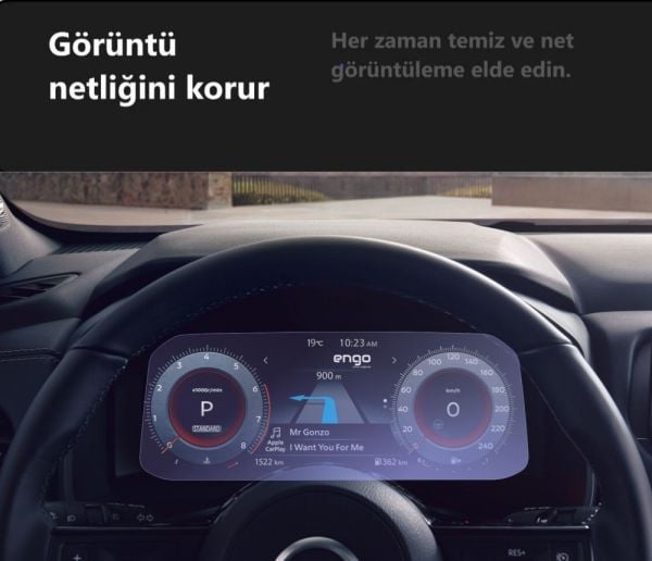 Nissan Qashqai 12.3 İnç Dijital Gösterge Ekran Koruyucu Nano