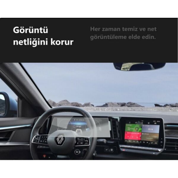 Renault Megane E Tech Dijital Gösterge Mat Ekran Koruyucu