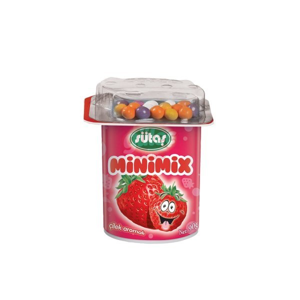 Sütaş Minimix Çilekli Meyveli Yoğurt 85 G