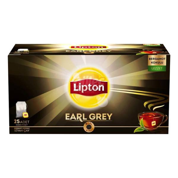 Lipton Earl Grey Bergamot Aromalı 25'li Bardak Poşet Çay 50 G