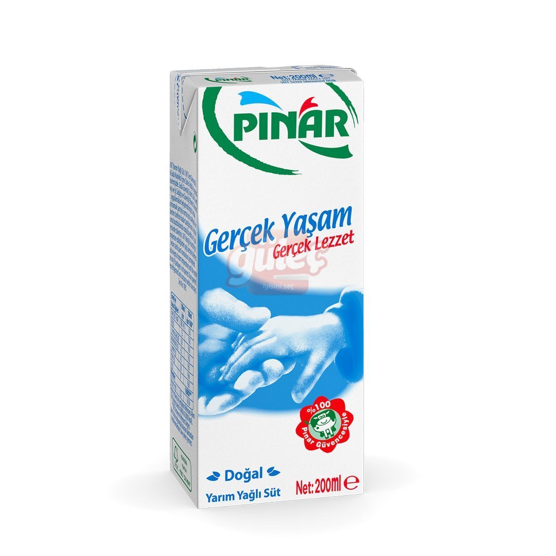 Pınar Yarım Yağlı Süt 200 Ml