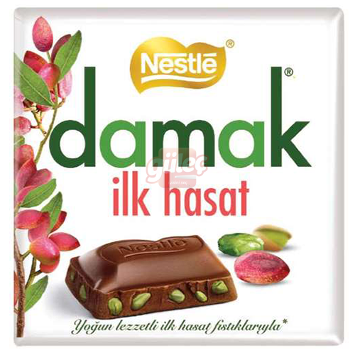 Nestle Damak İlk Hasat Antep Fıstıklı Kare Çikolata 60 G