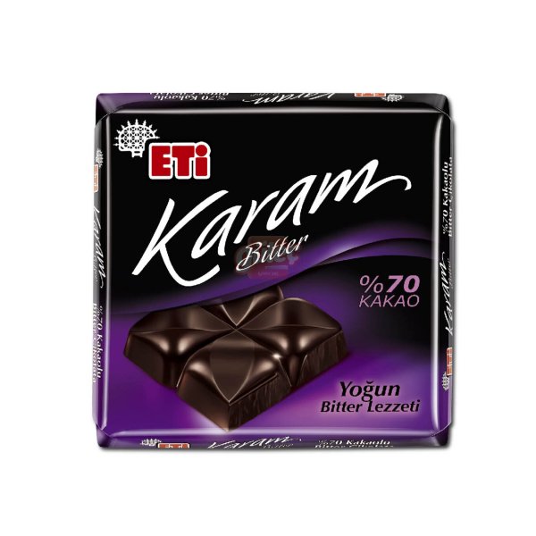 Eti Karam Bitter %70 Kakao Kare Çikolata 60 G