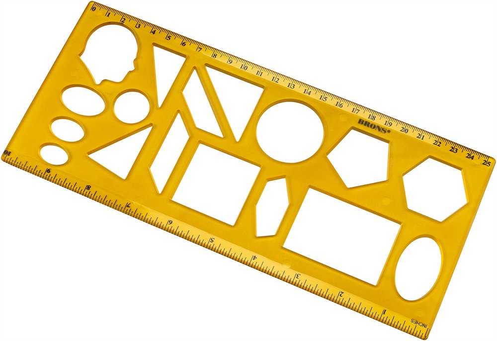 BRONS BR-229 GEOMETRIK XƏTKEŞ SABLONU 25 SM