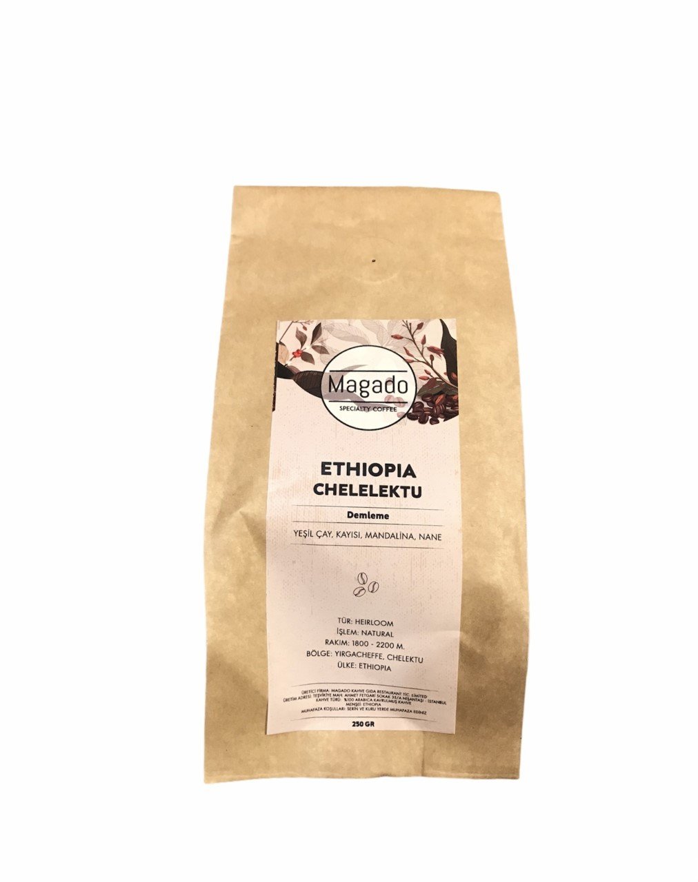 Ethiopia Chelelektu Çekilmiş Filte Kahve 250 Gr. (MAGADO)