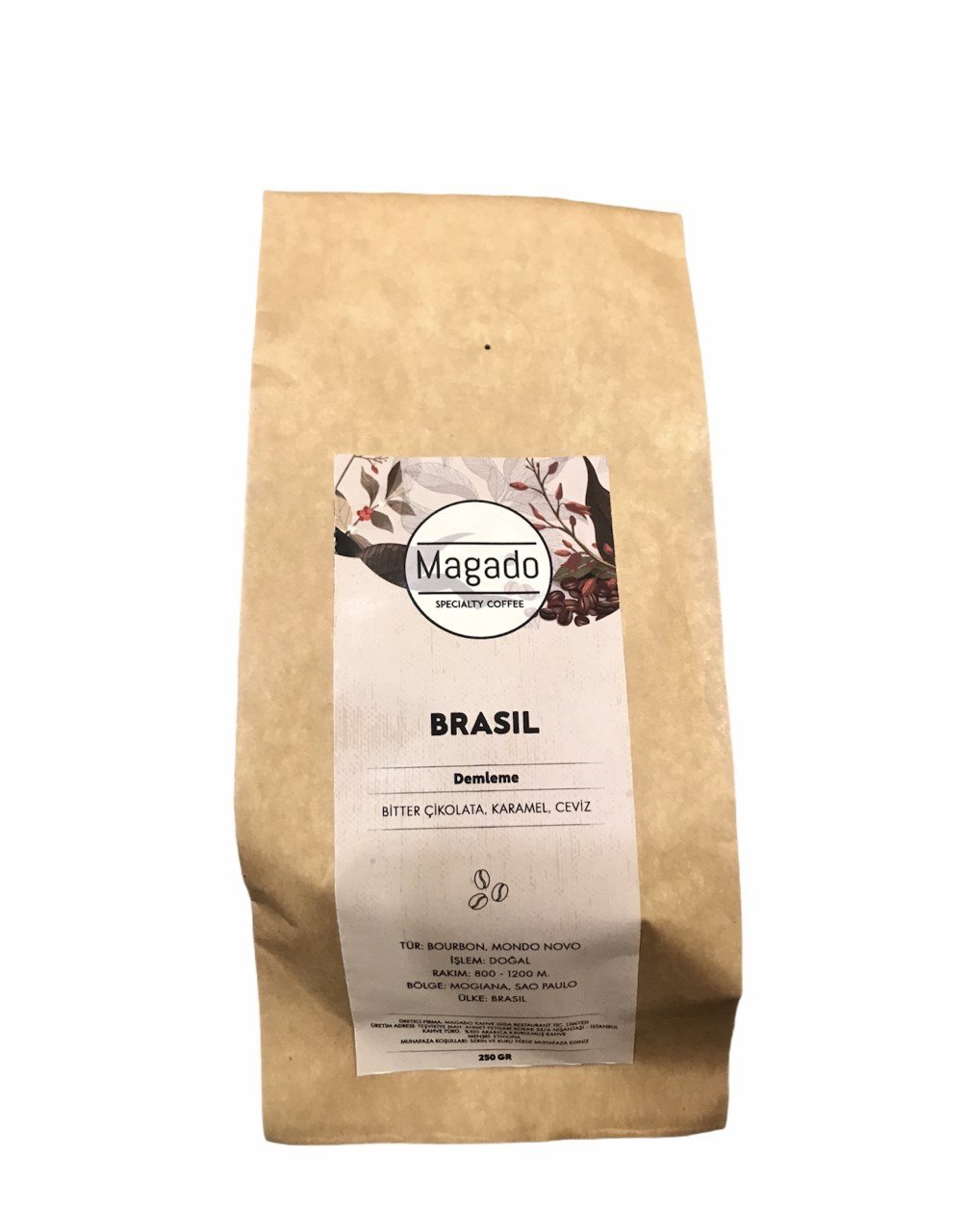 Brasil Çekilmiş Filte Kahve 250 Gr. (MAGADO)