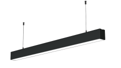 LED Linear Armatür Sarkıt, Siyah 200cm 48W Soğuk Beyaz