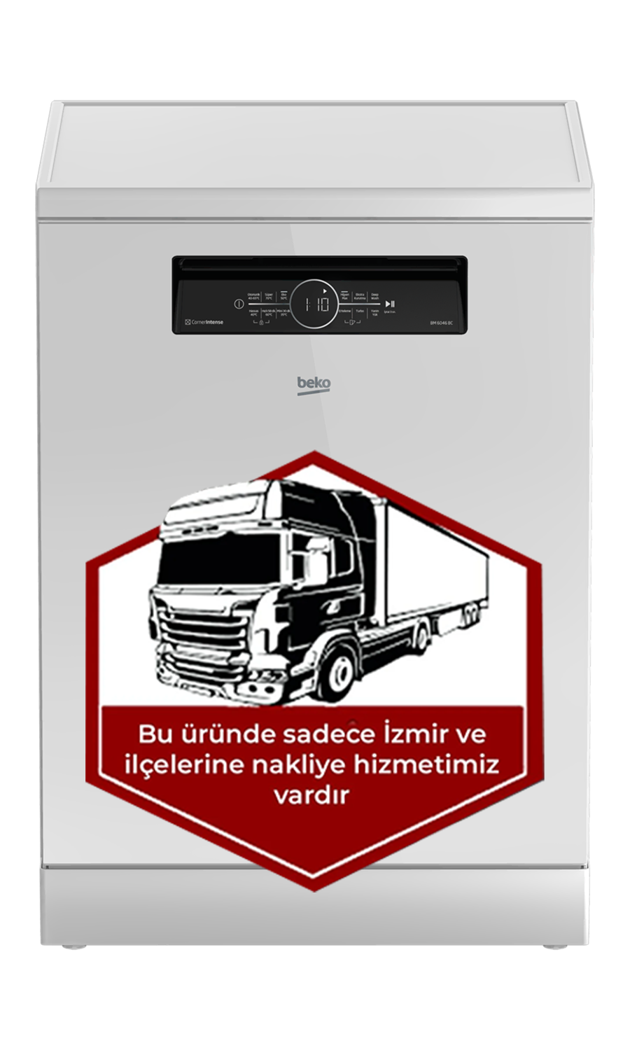 Beko BM 6046 BC 6 Programlı Beyaz Cam Bulaşık Makinesi