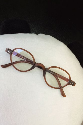 Sütlükahve Mat Çerçeve Oval Stil Cam Gözlük