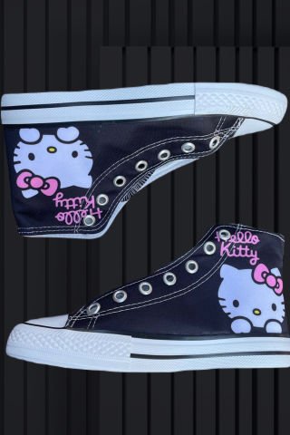 Hello Kitty Uzun Kanvas Ayakkabı