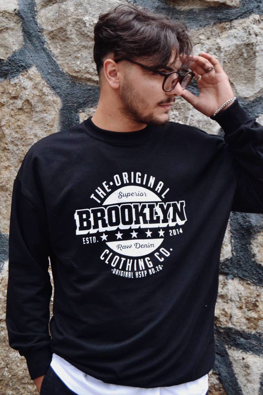 Brooklyn Siyah Unisex Sweatshirt