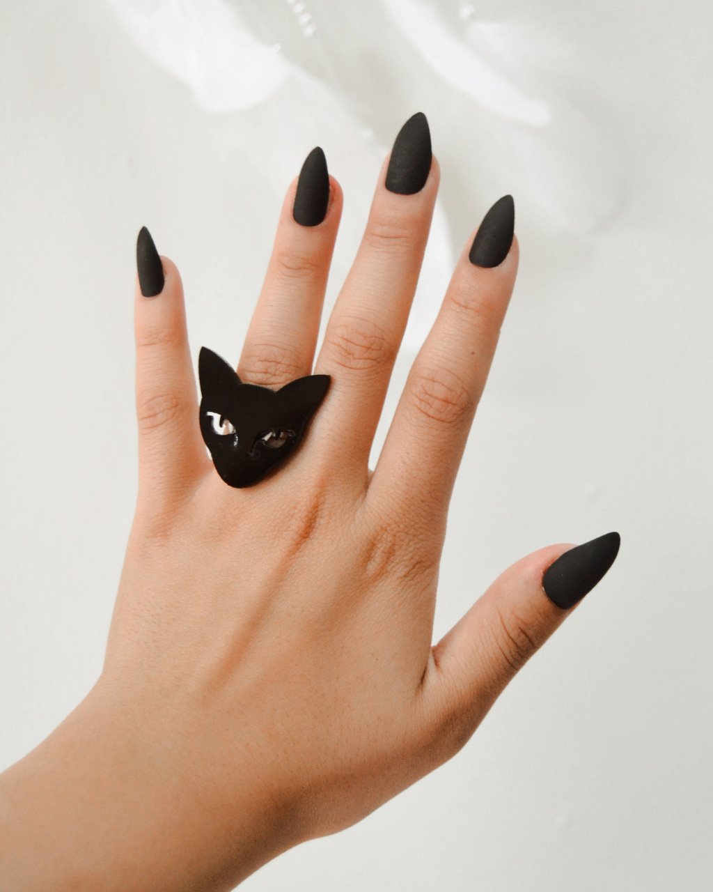 Gothic Black Cat Yüzük