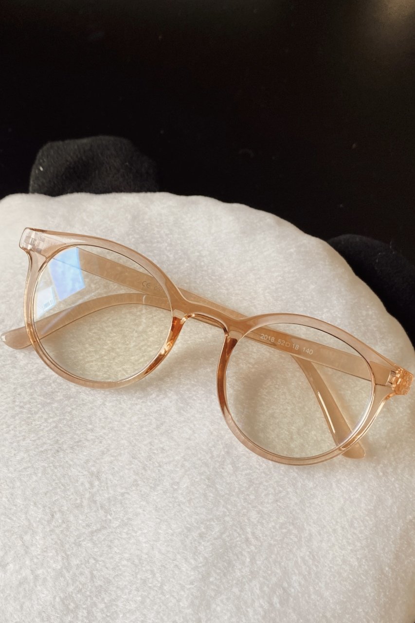 Şeffaf Açık Karamel Çerçeve Stil Cam Gözlük